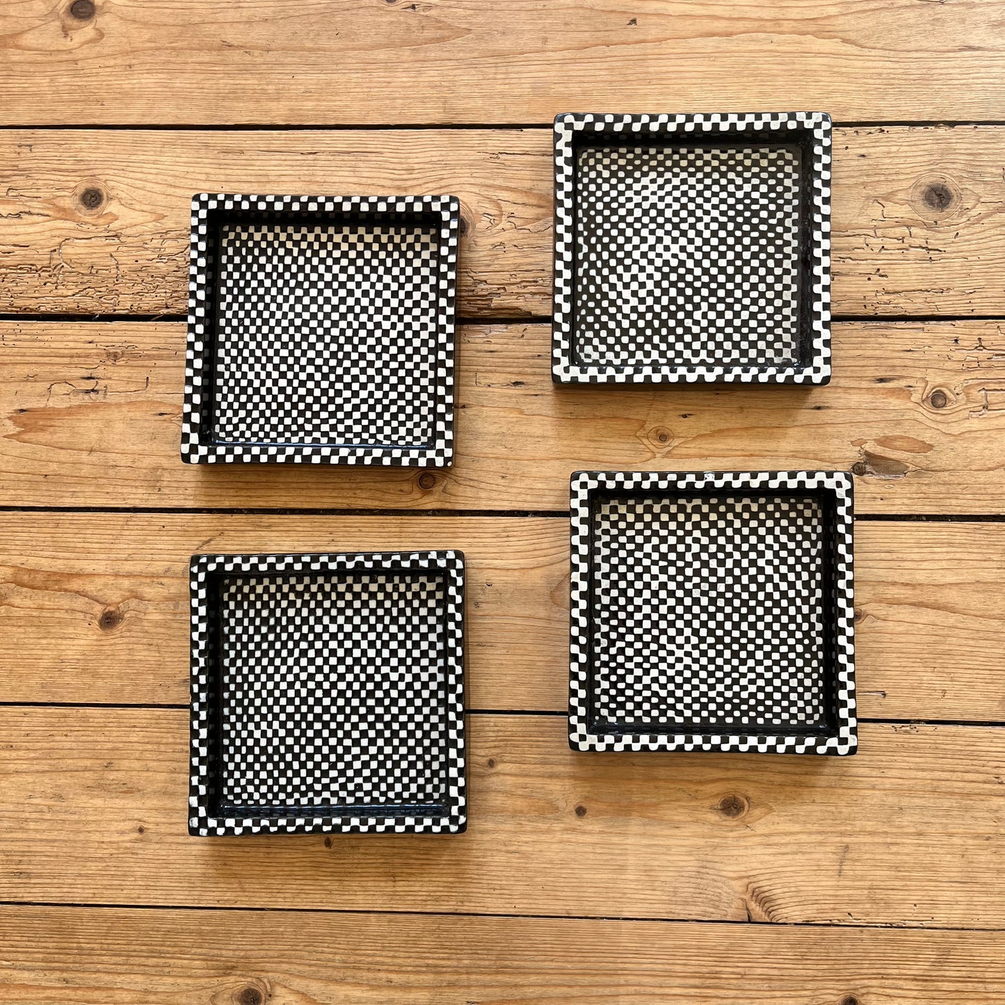 Stig Lindbergs and Gustavsbergs Domino tray, 15x15 cm