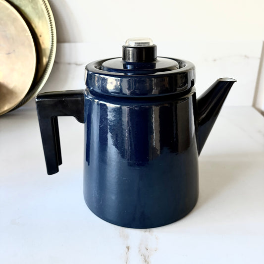Deep blue pehtoori coffee pot by Antti Nurmesniemi for Wärtsilä-Finel