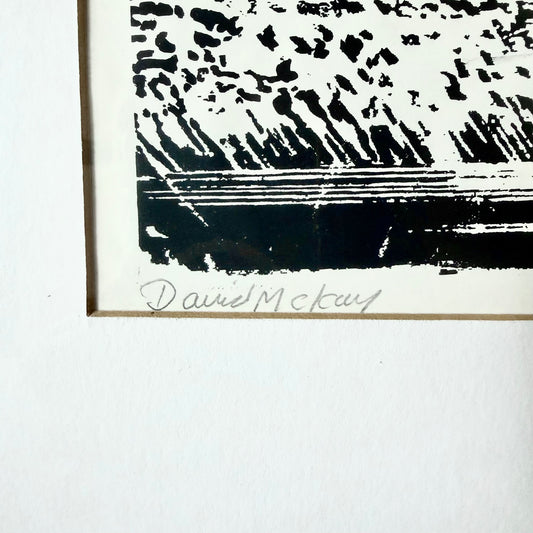 David McKay — Galloping Horse, Linocut/Woodblock Print, 31/70, 1980 — Framed Original Art