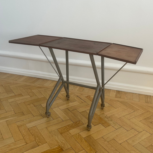 Danish typewriter table with a teak top and metal frame from the 1960s