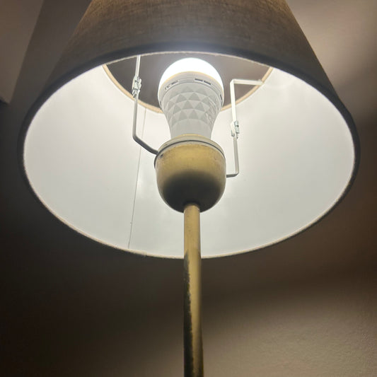 Mid century modern table lamp in brass