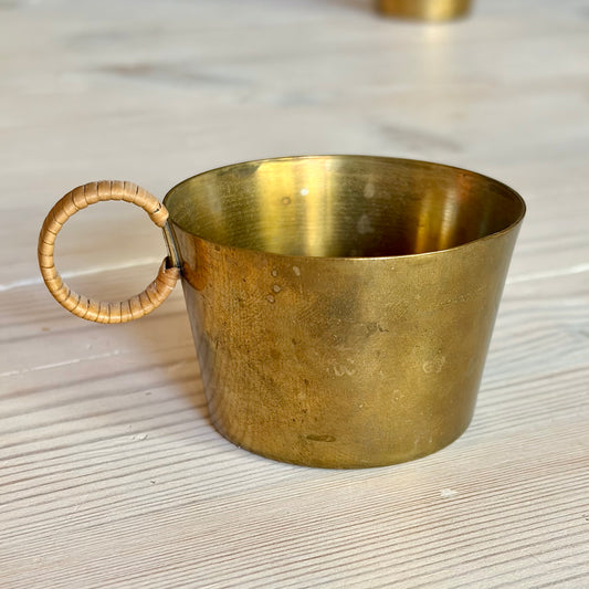 Set of Mid Century Brass Cups by Harald Buchrucker