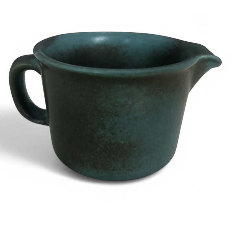 Blue green milk jug from the Ruska series by Ulla Procopé for Arabia