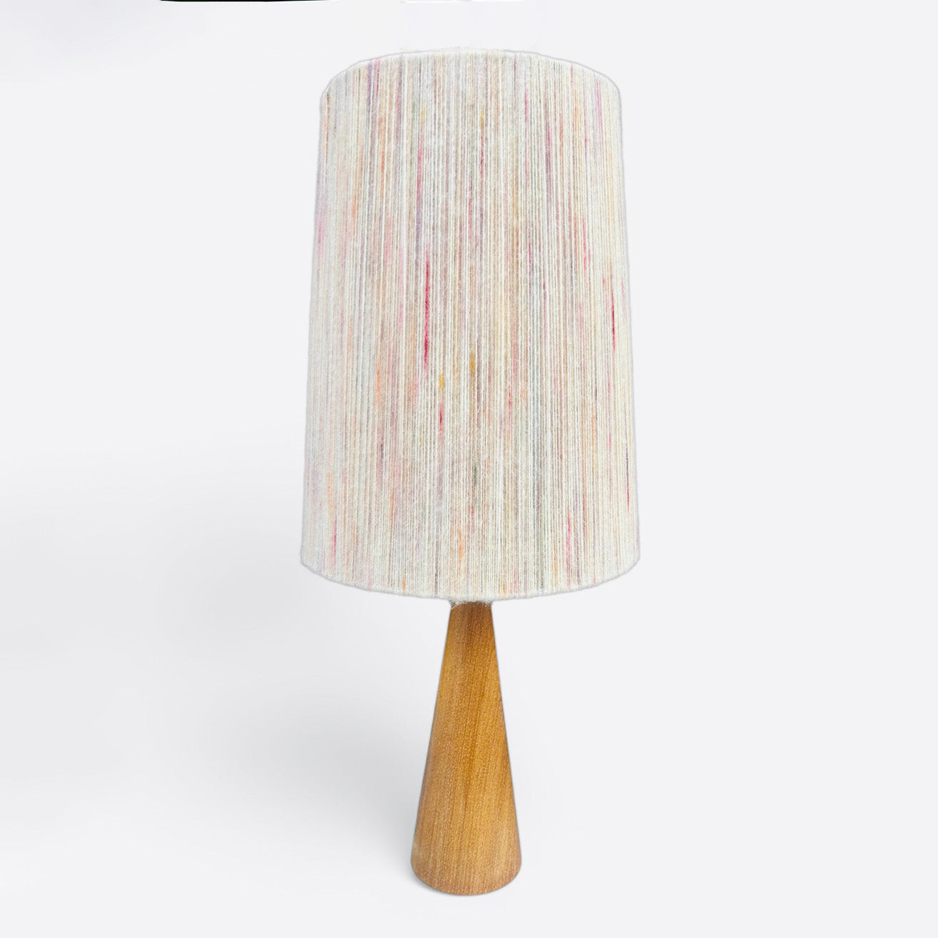 Teak table lamp from the 1960s with original shade
