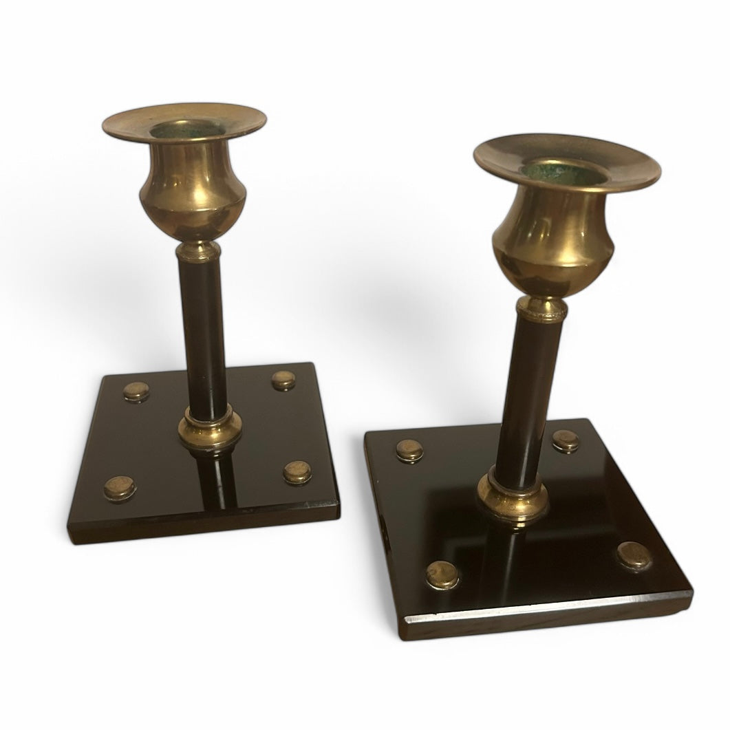 A pair of 1930s Art Deco candle holders from Sweden