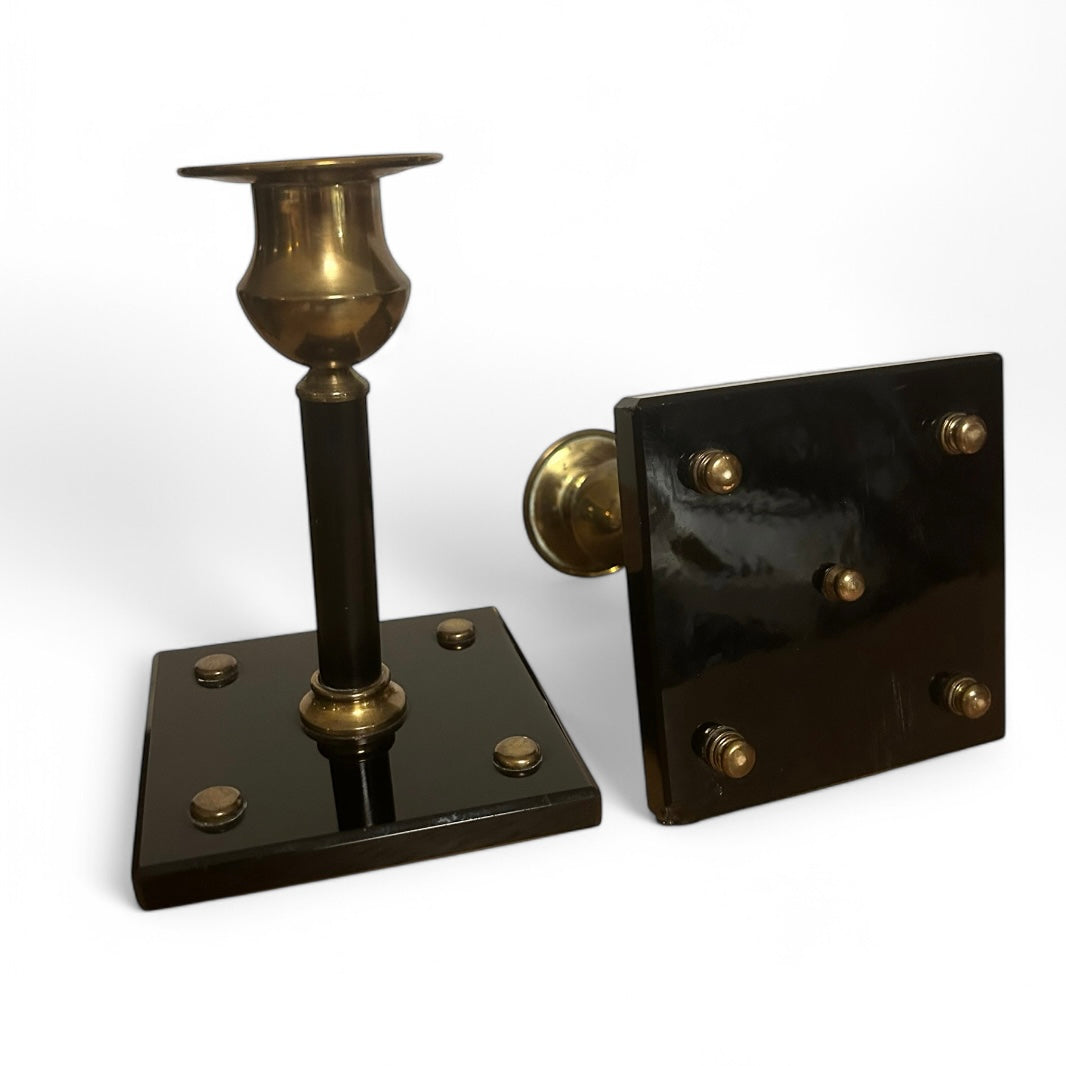 A pair of 1930s Art Deco candle holders from Sweden