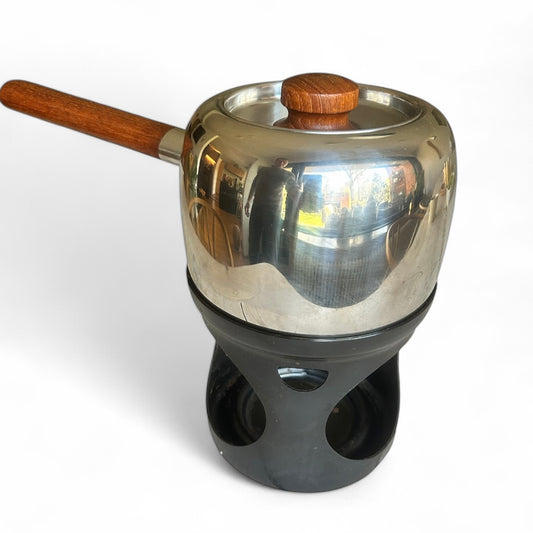 Fondue pot by Timo Sarpaneva for OPA including forks