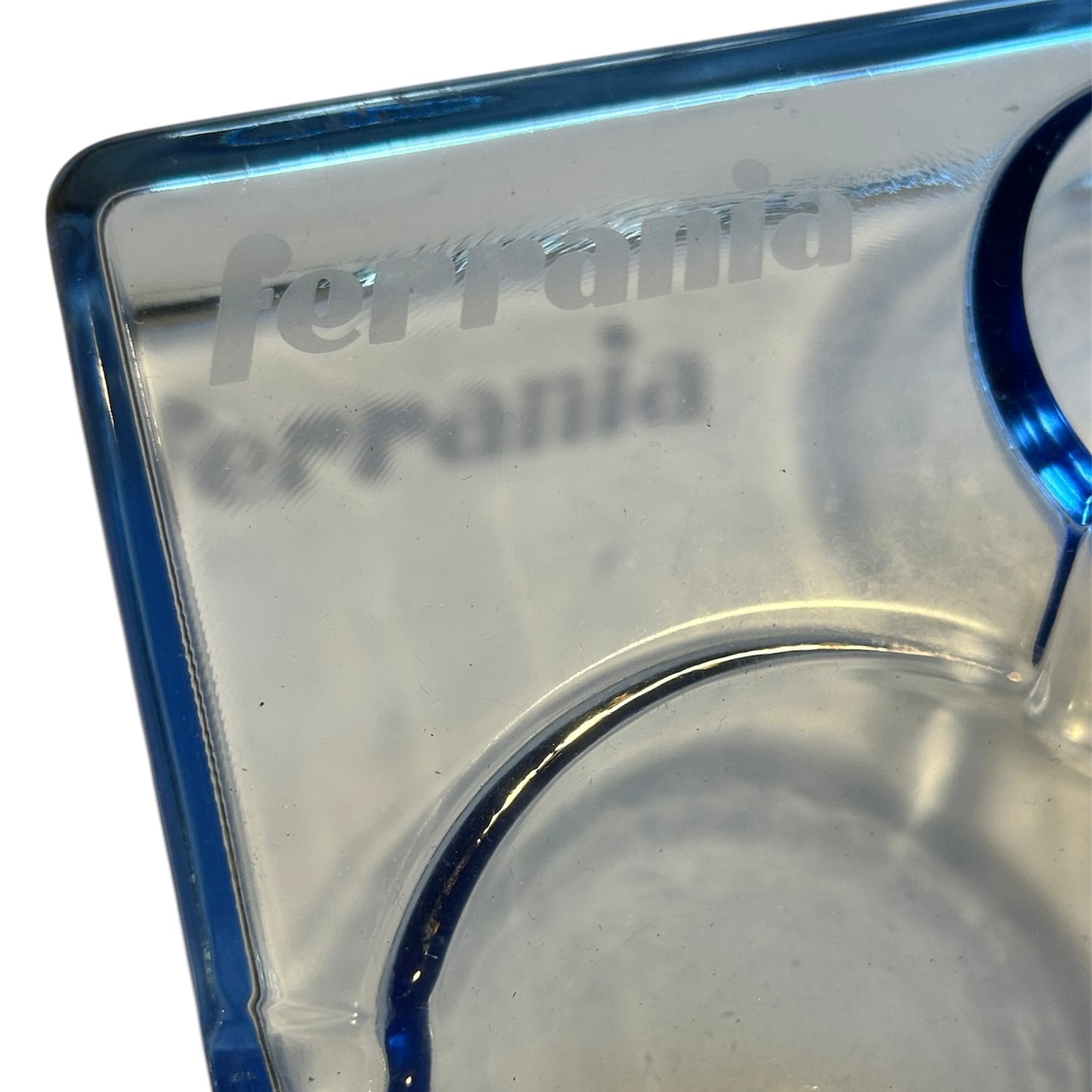 Vintage 1960s Ferrania advertising ashtray in a space age style