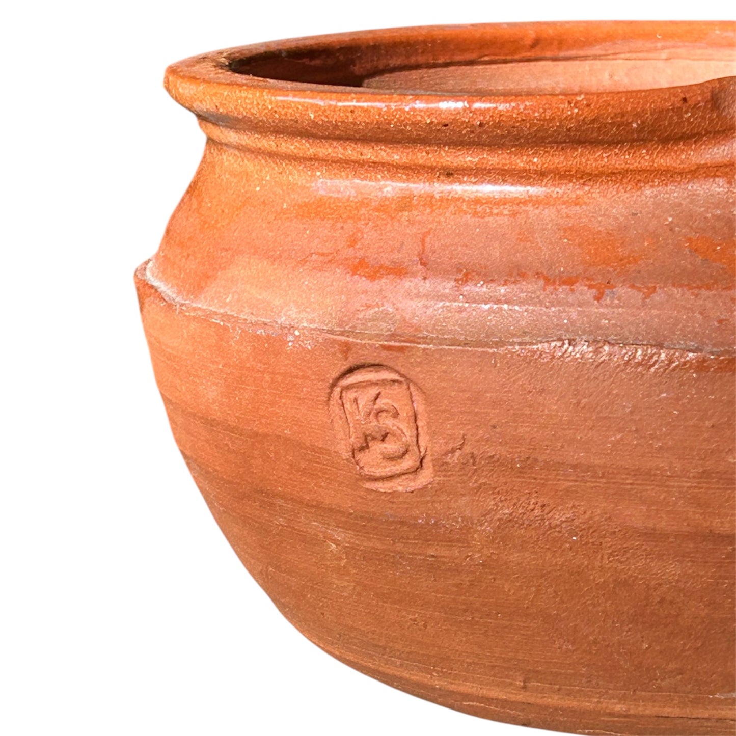 Red clay bowl from the 1960s by Kyllikki Salmenhaara