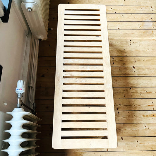 Patinated Alvar Aalto bench 153A by Artek