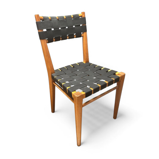 Wooden side chair in the style of Artek