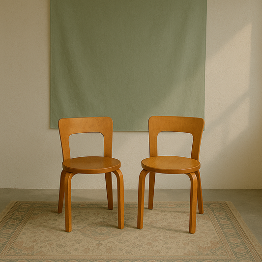 Artek 65 chairs by Alvar Aalto for Artek