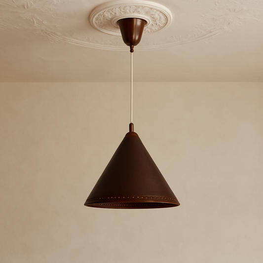 Danish Lyfa ceiling light in copper from the 1950s