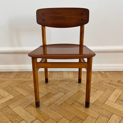 Neat 1960s teak and beech dining chairs from Kvetny & søner stolefabrik