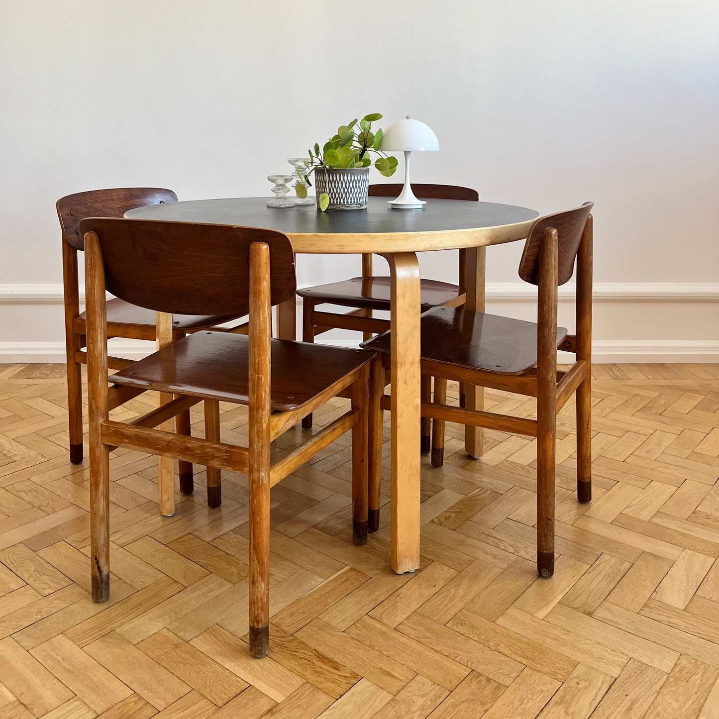Neat 1960s teak and beech dining chairs from Kvetny & søner stolefabrik