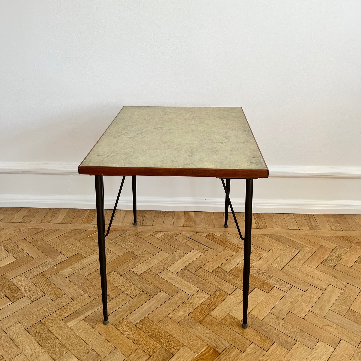 Vintage Danish folding table with laminate top