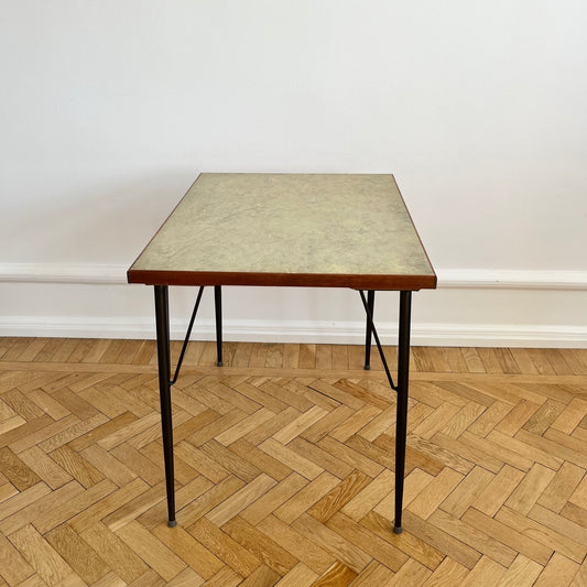 Vintage Danish folding table with laminate top
