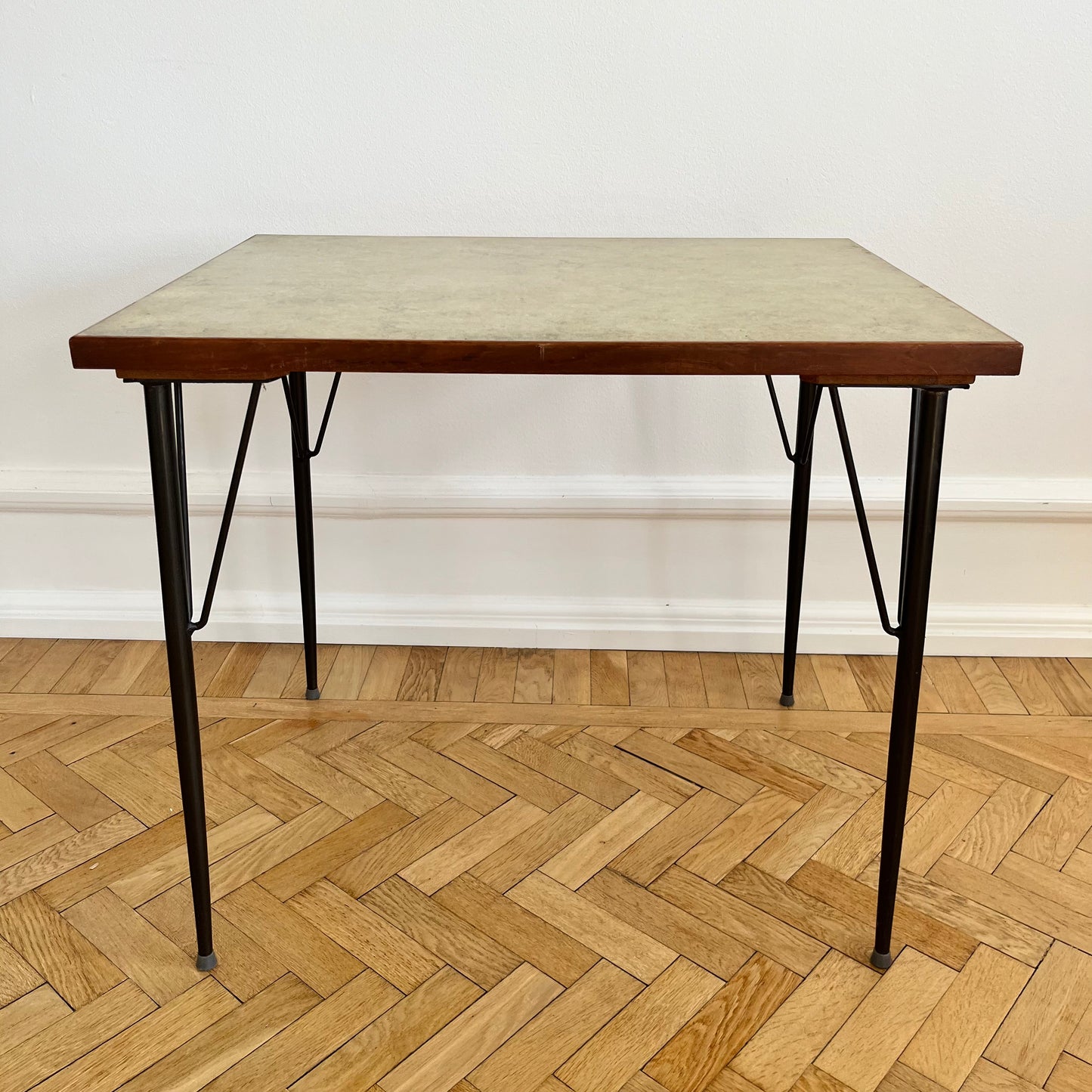 Vintage Danish folding table with laminate top