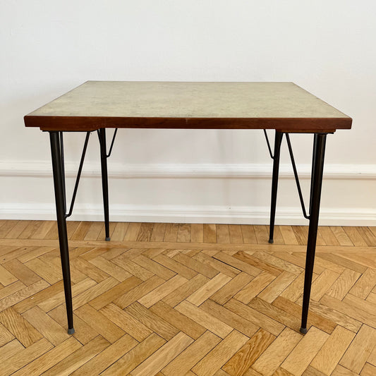 Vintage Danish folding table with laminate top