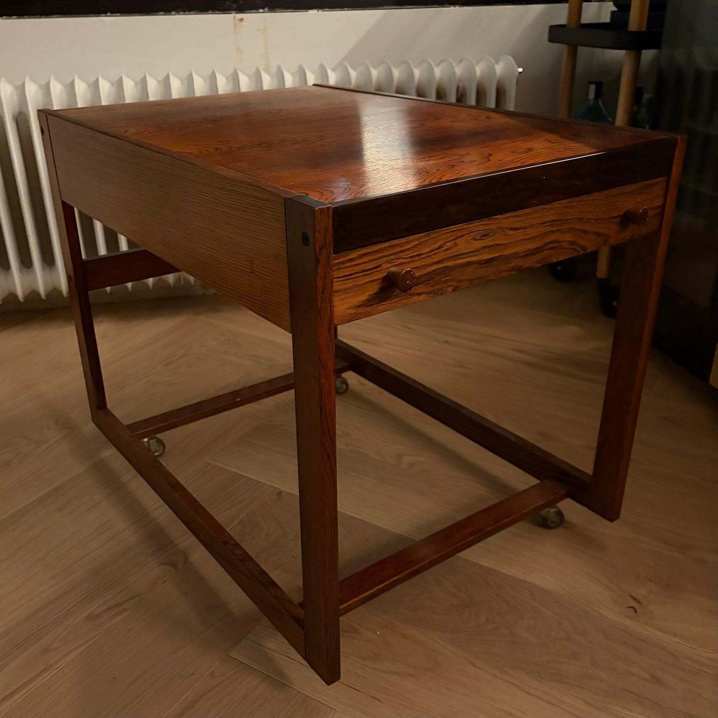 Rosewood Side Table with Drawer