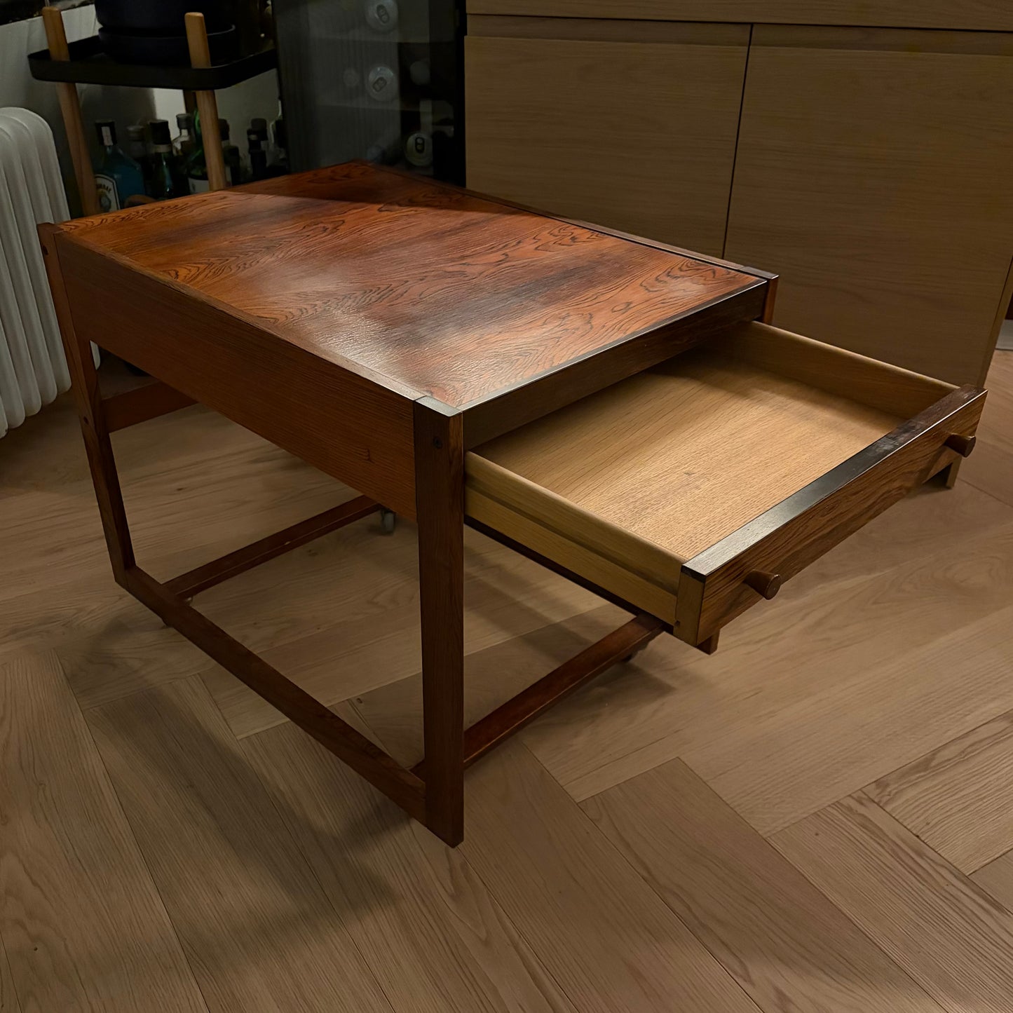 Rosewood Side Table with Drawer