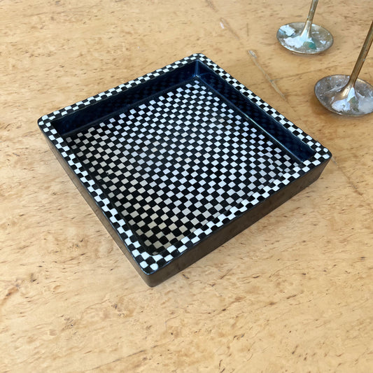 Stig Lindbergs and Gustavsbergs Domino tray, 20x20 cm