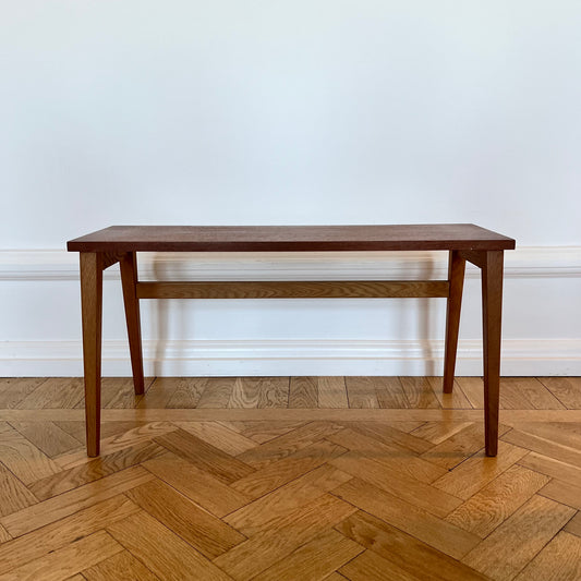 1960s teak bench, side table
