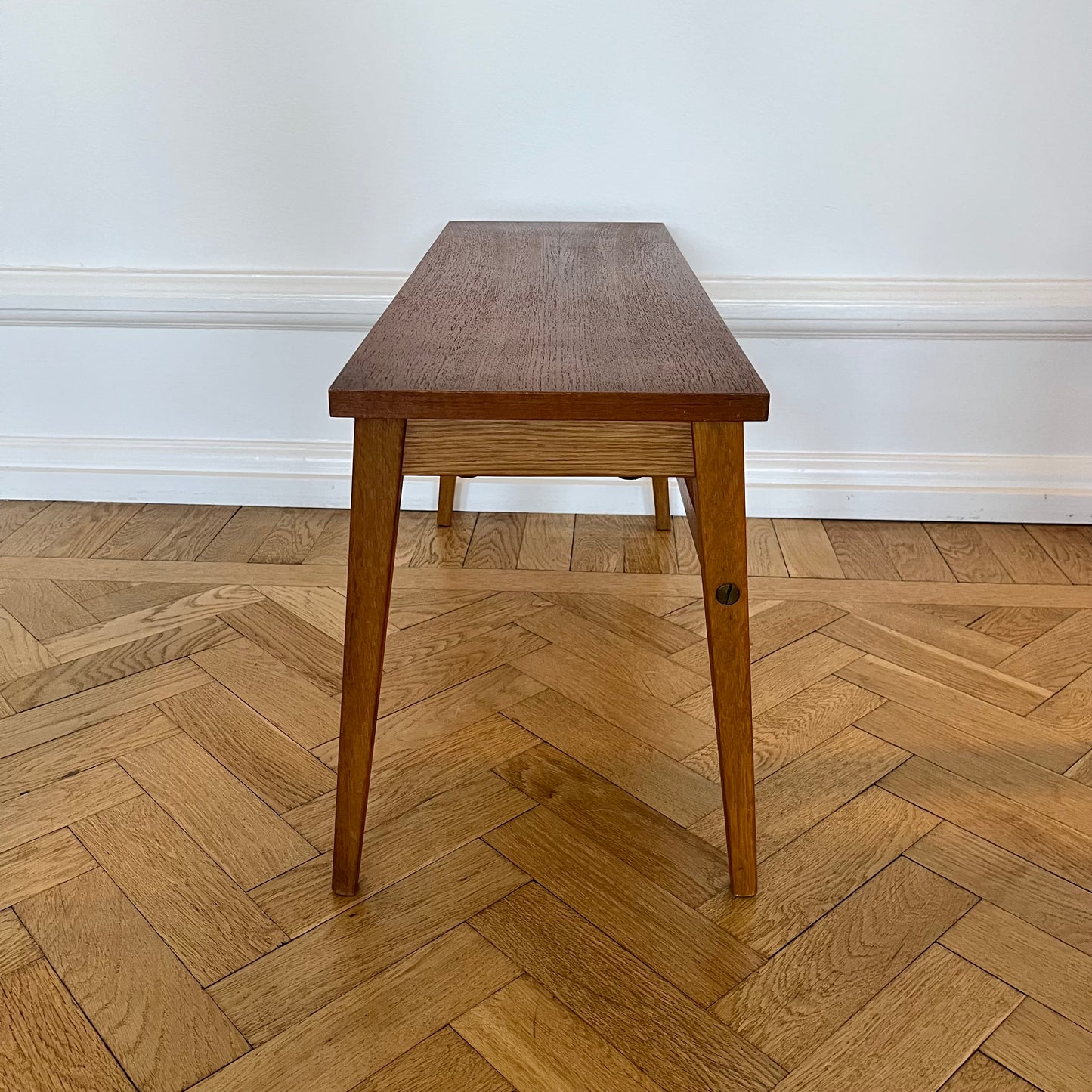 1960s teak bench, side table