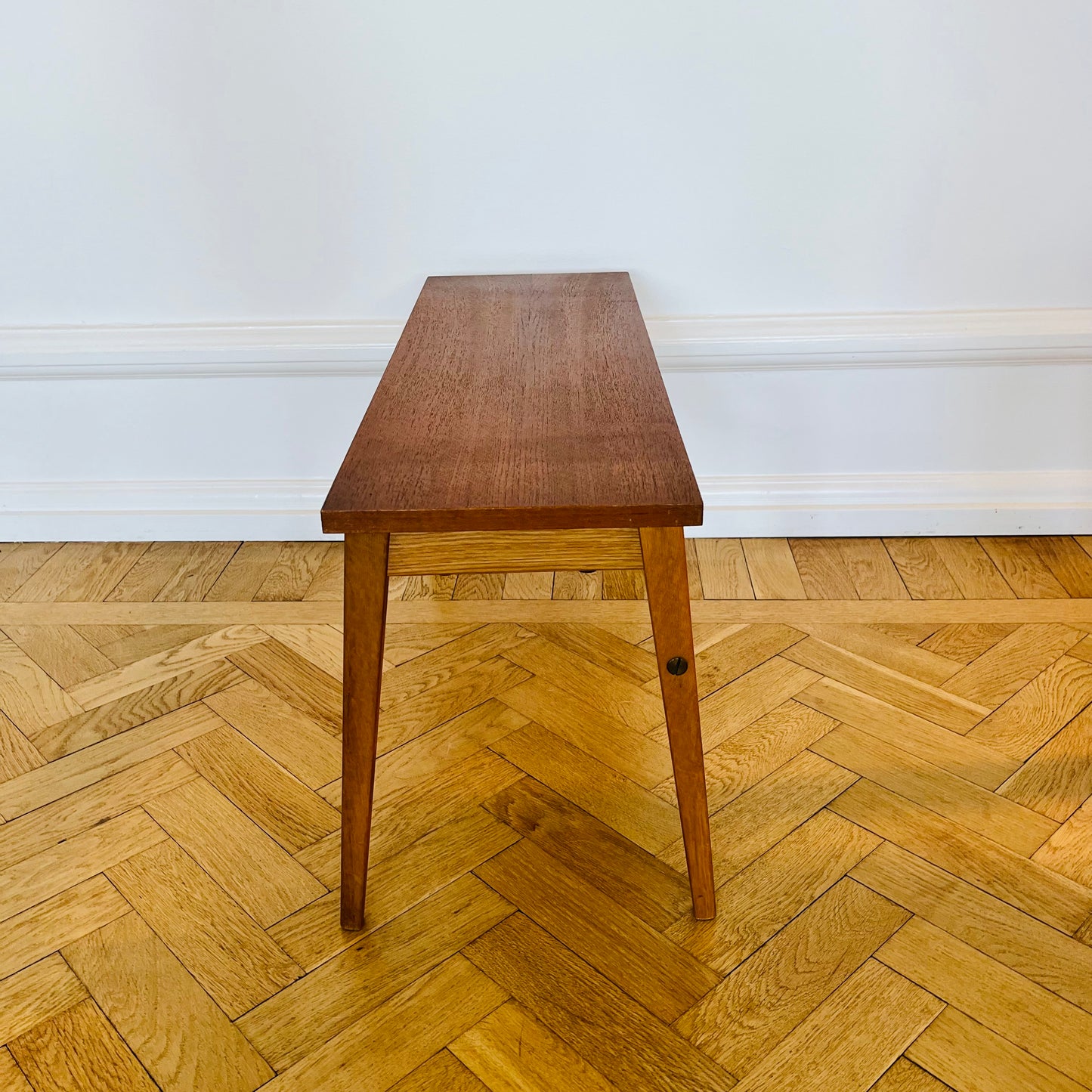 1960s teak bench, side table