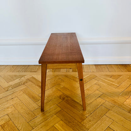 1960s teak bench, side table