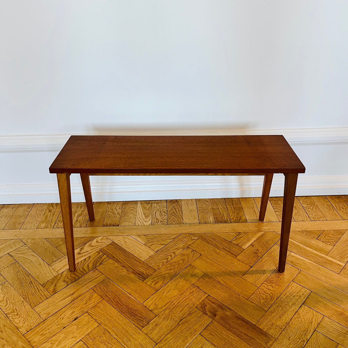1960s teak bench, side table