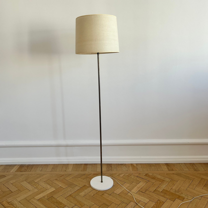 Mid-Century Danish Floor Lamp with White Base