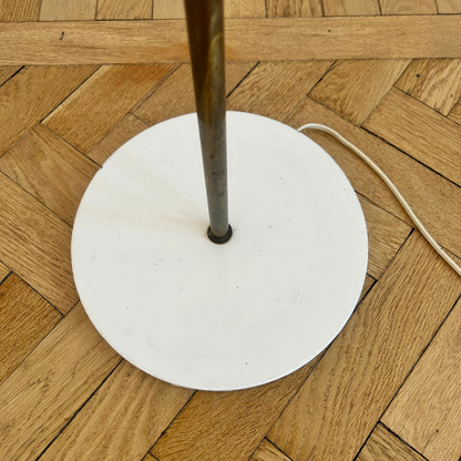 Mid-Century Danish Floor Lamp with White Base