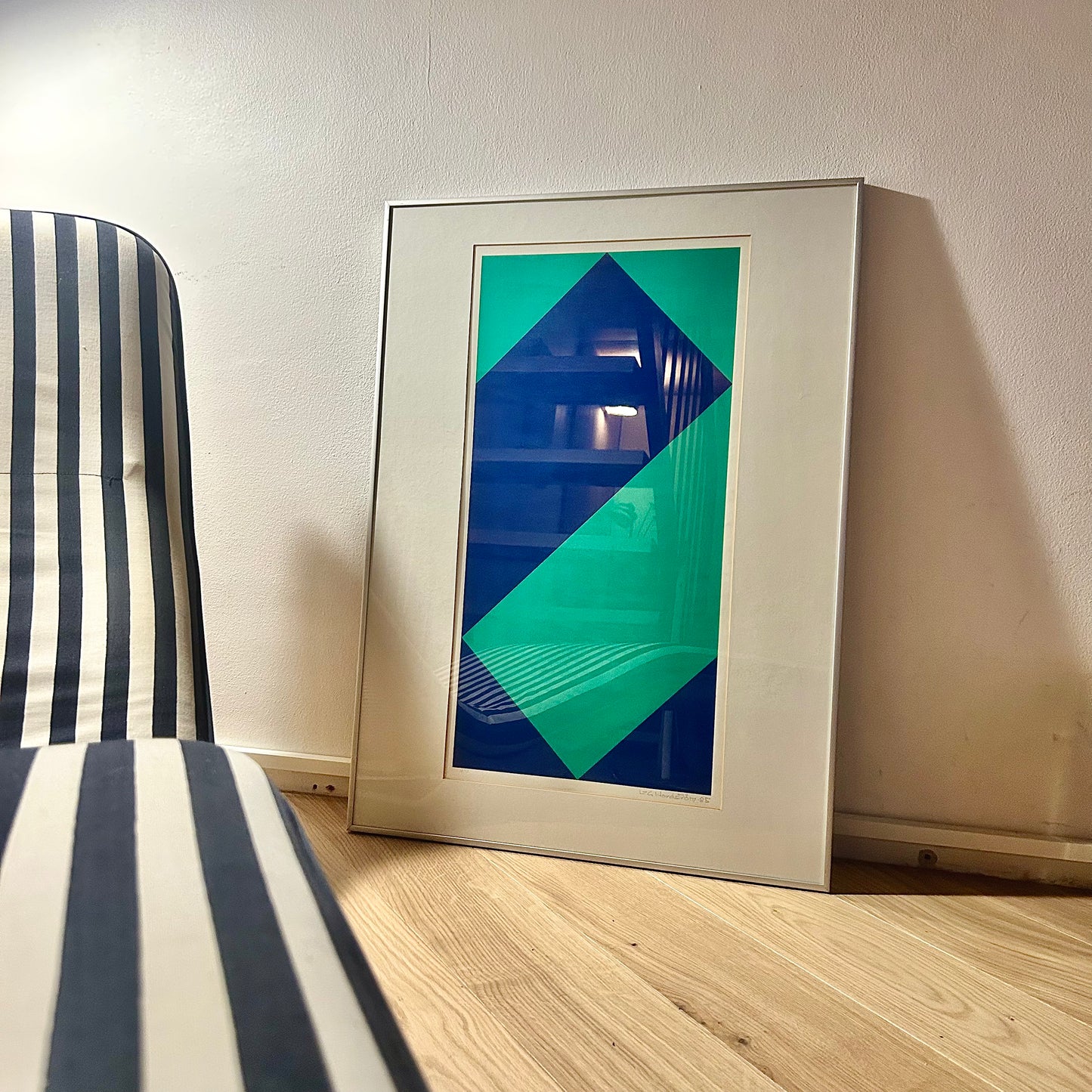 Framed graphic sheet by LG Nordström from 1985 - 18/75