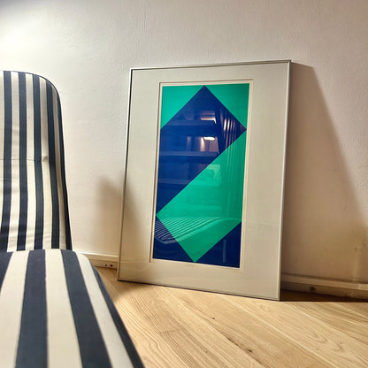 Framed graphic sheet by LG Nordström from 1985 - 18/75