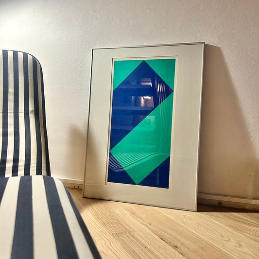 Framed graphic sheet by LG Nordström from 1985 - 18/75