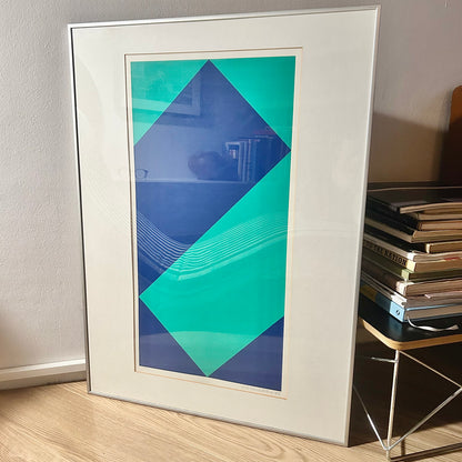 Framed graphic sheet by LG Nordström from 1985 - 18/75