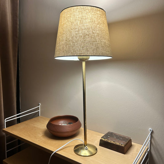Mid century modern table lamp in brass