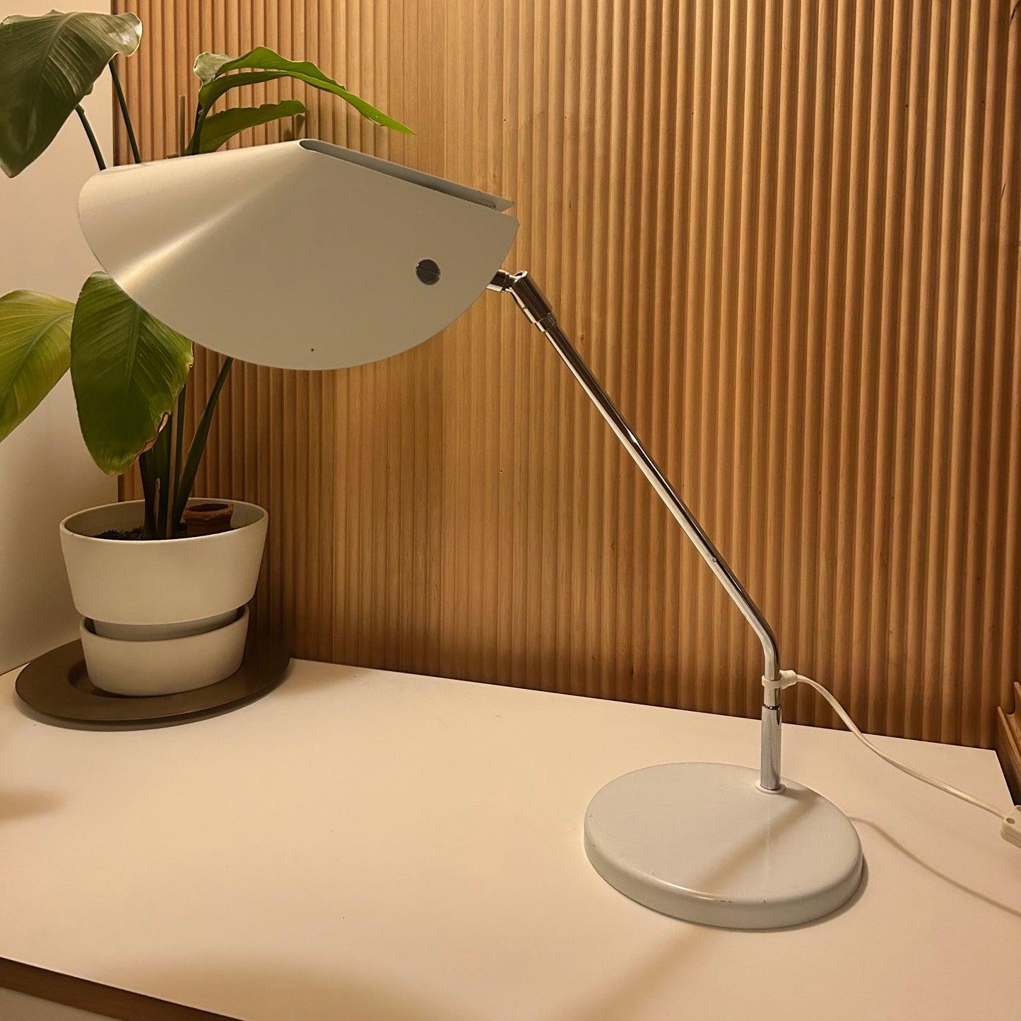 Vintage Swedish 1970s Chrome Table Lamp by Aneta Belysning