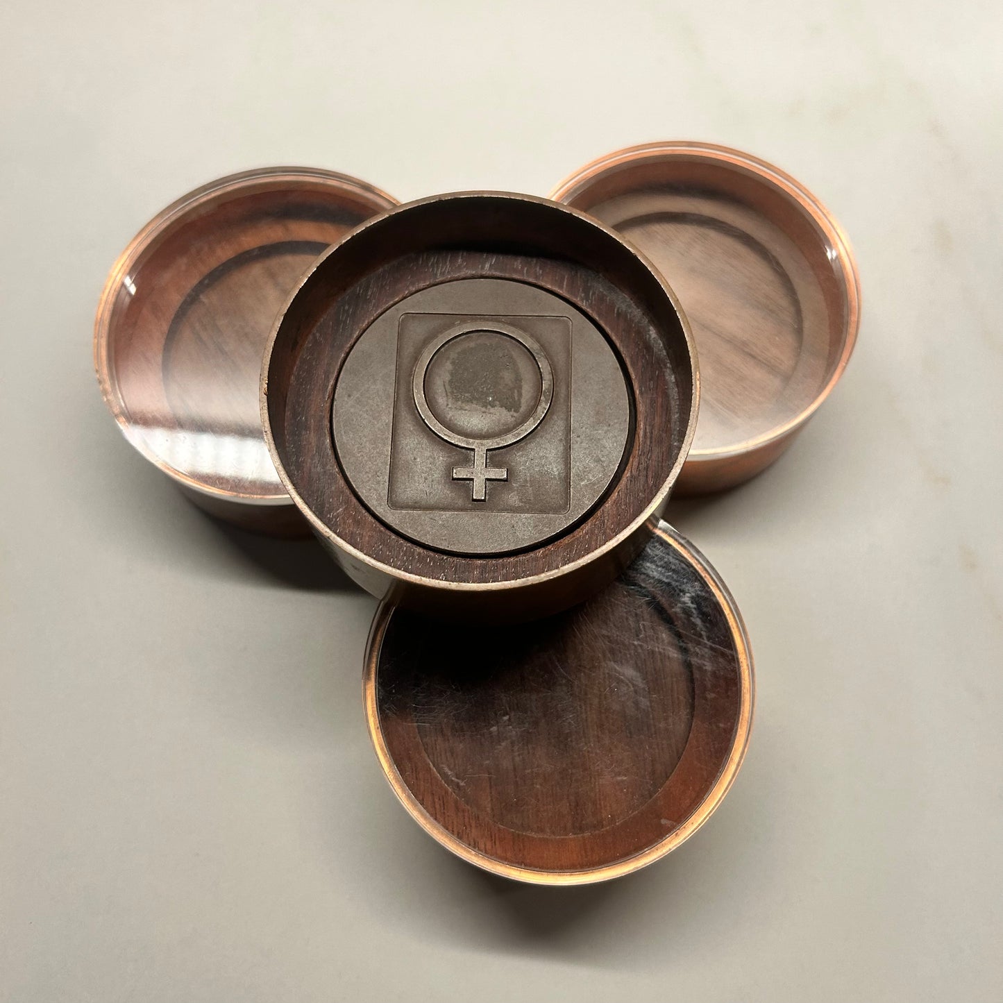 Four Outokumpu medal jars by Tapio Wirkkala for Kultateollisuus