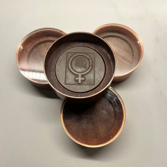 Four Outokumpu medal jars by Tapio Wirkkala for Kultateollisuus