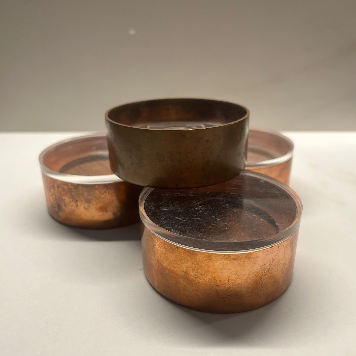 Four Outokumpu medal jars by Tapio Wirkkala for Kultateollisuus