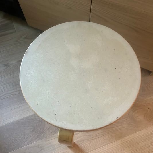 Stool 60 with grey linoleum seat by Alvar Aalto for Artek