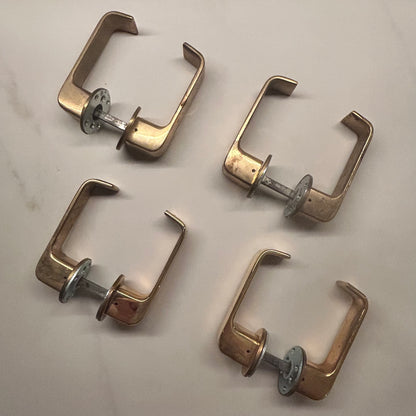 Brass door handles by Timo Sarpaneva for Primo Oy