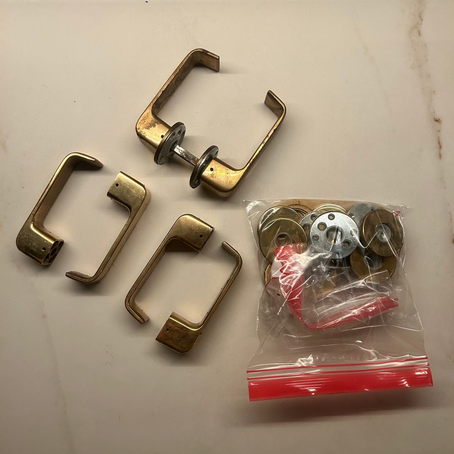 Brass door handles by Timo Sarpaneva for Primo Oy