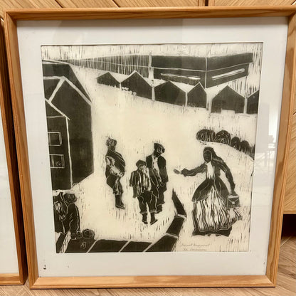 Three framed graphic sheets by Aili Hiukka-Iivarinen