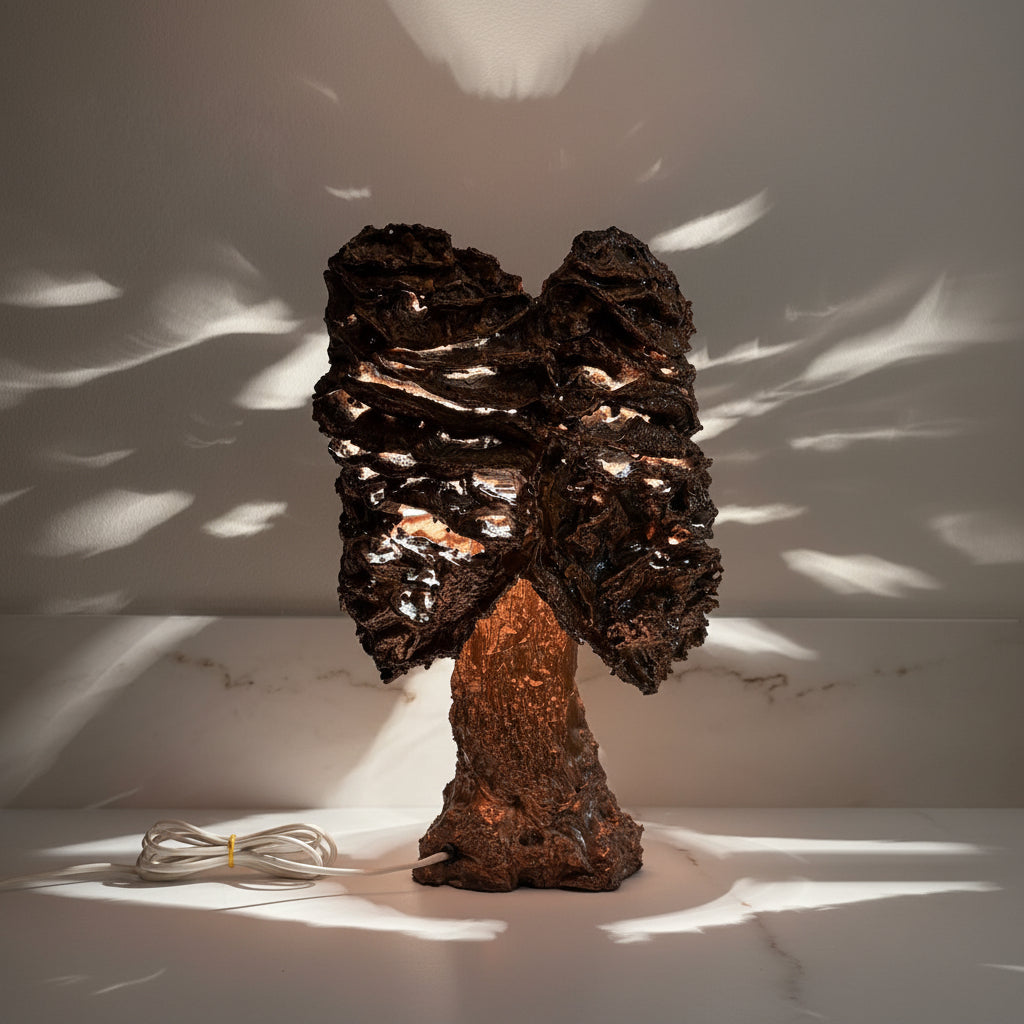 Sculptural 1970s Copper Table Lamp by Aimo Tukiainen for Moonlight