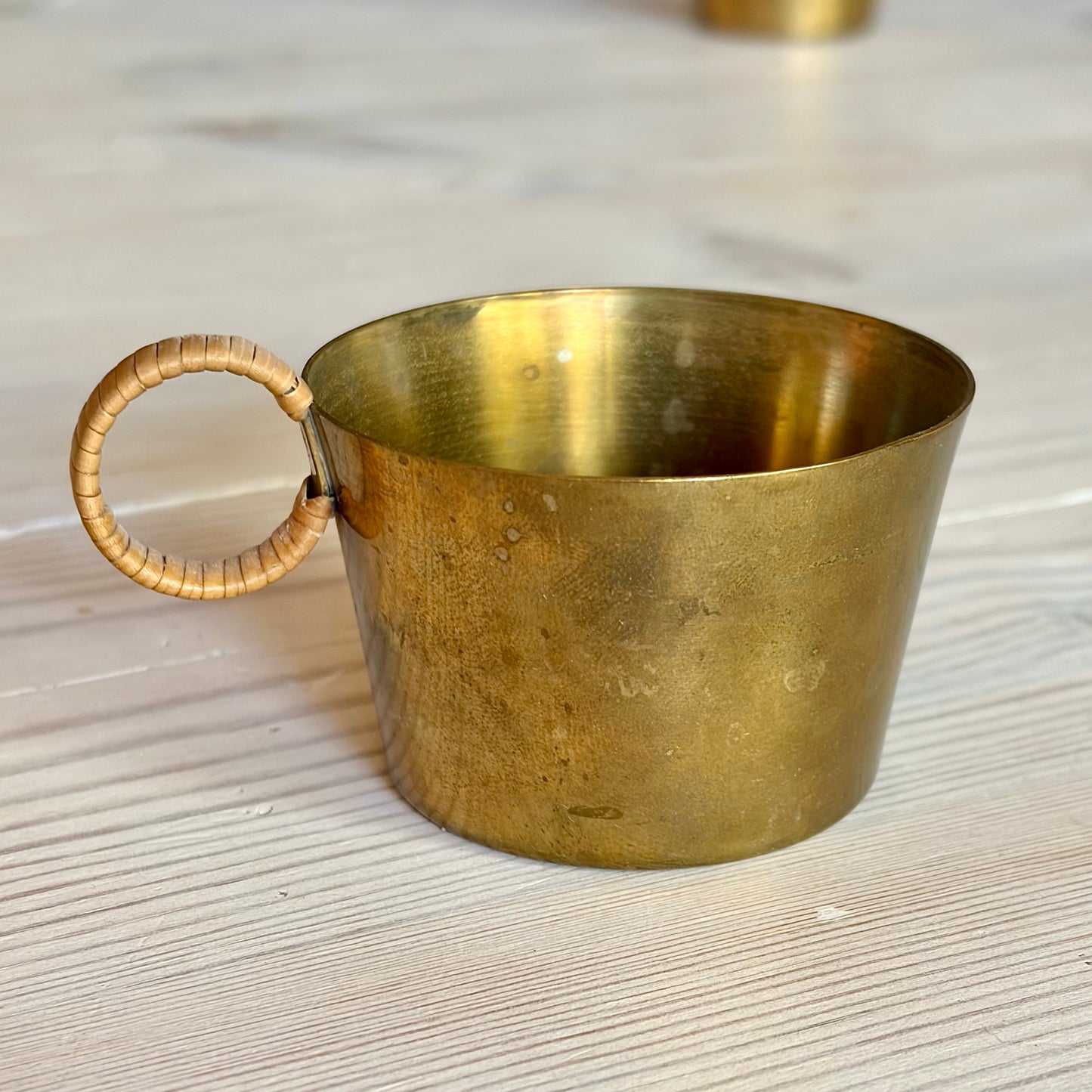 Set of Mid Century Brass Cups by Harald Buchrucker