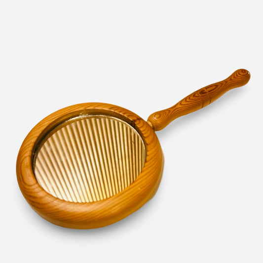 Finnish pine hand mirror from the 1970s
