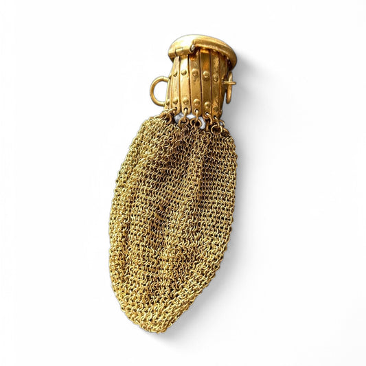 Russian or French money bag in brass from the 1920s
